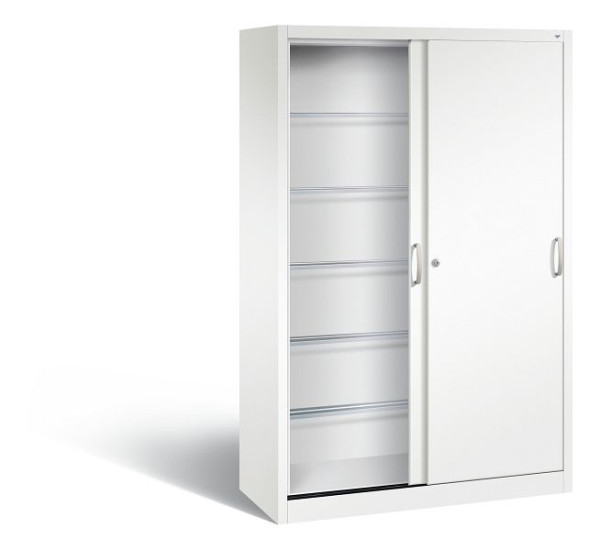 C+P schuifdeurkast Acurado, H1950xB1200xD500mm, kleur: verkeerswit, beugelgreep, 2050-60 S10046
