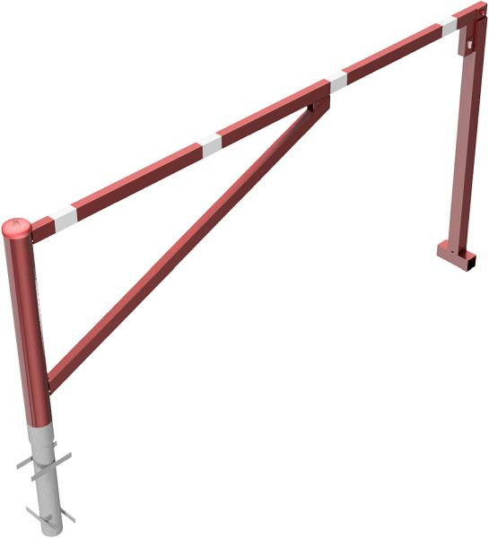 Schake draaihek, om in beton te plaatsen, thermisch verzinkt en rood gecoat, dagbreedte: 2500 mm, met profielcilinderslot, 413_250ZB
