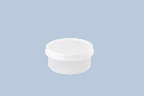 DENIOS schroefpot 250 ml, van PP, rond, transparant, met deksel, geschikt voor voeding, VE 25 stuks, 308397