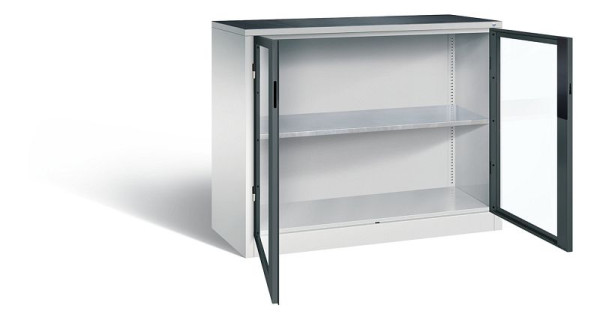 C+P gereedschapskast Acurado, H1000xB1200xD500mm, kleur: lichtgrijs / antracietgrijs, verzonken handgreep, 8831-0552 S10018