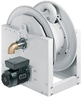 Ebinger slanghaspel SM 700-230 - 230V, elektromotor 230V DC + tandwieloverbrenging, max.25m - 63mm OD / 45m - 50mm OD, tot 70bar, 6.300.230.410