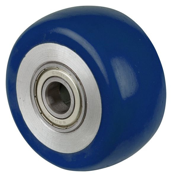 BS Rollen polyurethaan wiel 83 Shore, aluminium velg, kogellagers, wieldiameter 125 mm, B92.125