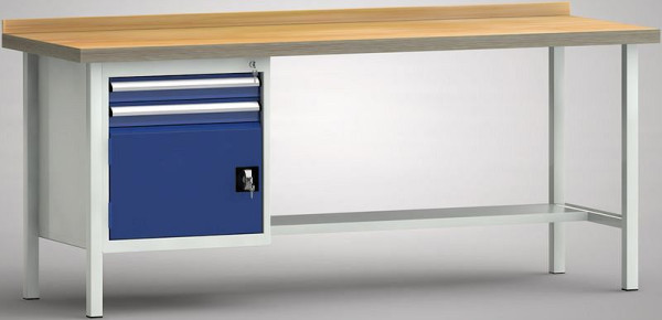 KLW standaard werkbank - 2000 x 700 x 900 mm L x D x H (ERGO-versie), WS118E-2000M40-E1691