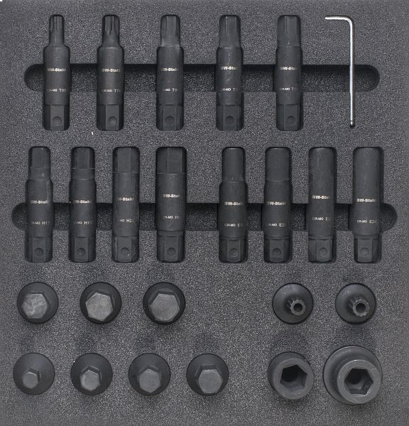 SW-Stahl werkplaatswagen assortiment, slagschroevendraaierbits 3/4", 25-delig, Z3023-3