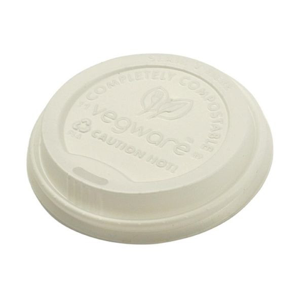 Vegware composteerbare bekerdeksels voor warme dranken 34/45.5cl, VE: 1000 stuks, GH023
