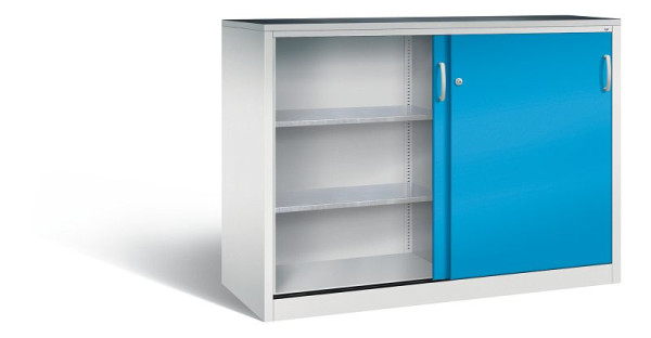 C+P schuifdeurkast Acurado, H1200xB1600xD600mm, kleur: lichtgrijs/lichtblauw, beugelgreep, 2167-09 S10011