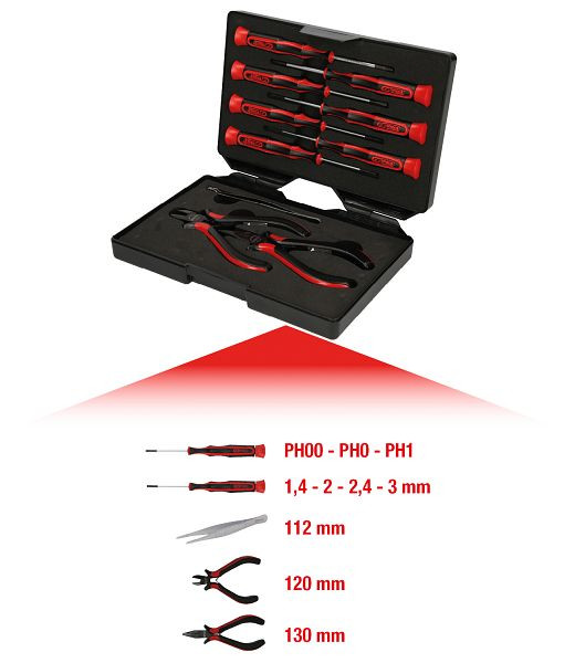 KS Tools fijnmechanische gereedschapset, 10-delig, 500.7180