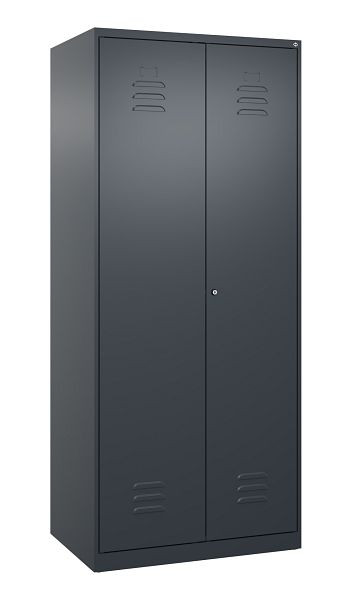 C+P Umkleidespind Classic PLUS, Doppel-Spind, 2 Abteile, 1850x800x500mm, 7016/7016, Zylinderschloss, 080002-22P S10018