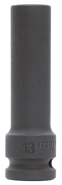 GEDORE rode powerschroevendraaierinzet 1/2", lang 6-kant SW18mm, lengte 78mm, 3300699