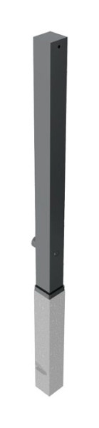 Schake stijlpaal stalen buis 70 x 70 mm serie 4071B, afneembaar, met driehoekslot volgens DIN 3223, zelfremmend, 4071FB