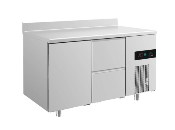A&S Polarny koeltafel -2 tot +8°C met 1x deur en 1x twee laden rechts, 1400 x 700 x 850 mm, met opstaande rand, KT2TZA