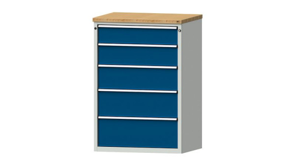 ANKE werkbanken ladekast, model 4007 V, 915 x 700 x 1320 mm, RAL 7035/5010, BMP 40 mm, 611.313