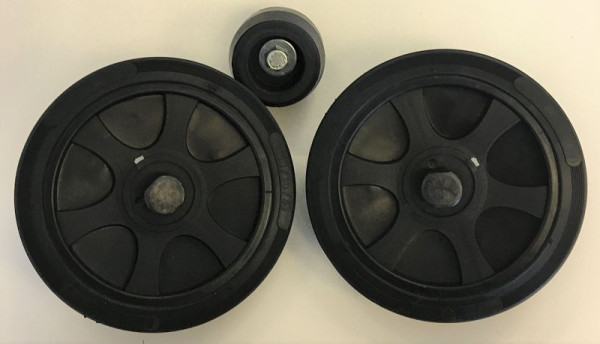 ELMAG PVC wielset voor TURBO 260 (Abac) Ø 150 mm + buffer 45mm, inclusief assen en schroeven, 9100365
