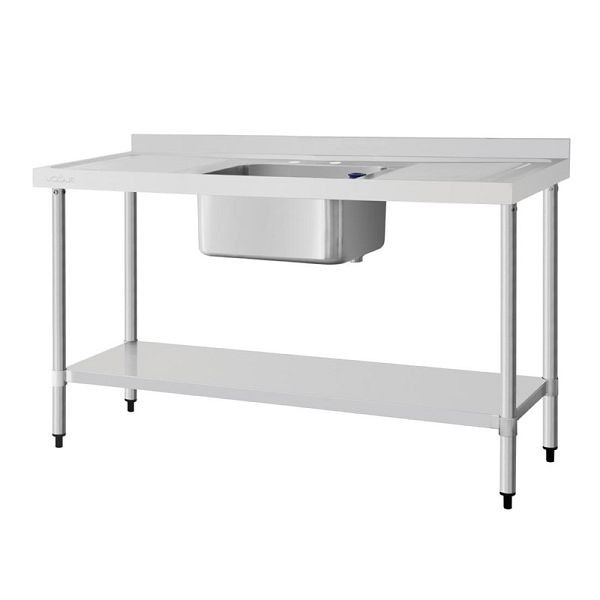 Vogue spoelbak enkele spoelbak dubbel afdruiprek 1500 mm, DY826