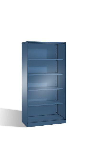 C+P bureauplank Asisto, H1980xB1000xD435mm, kleur: verre blauw, 5 niveaus, 140002-000 S10026