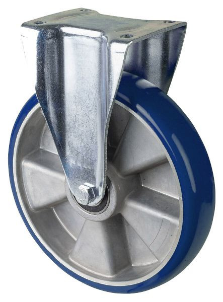 BS Rollen zwaarlastwiel bokwiel, polyurethaan wiel 83 Shore, aluminium velg, kogellager, plaat, diameter: 250 mm, N110.B92.250