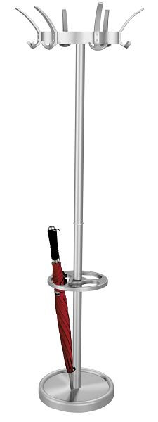 Kerkmann Public kapstok, Ø 500, H 1750 mm, aluminium zilver, 30679614
