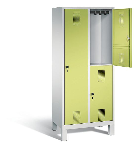 C+P cijferslot Evolo, H1850xW810xD500mm, kleur: lichtgrijs / virid groen, 48610-22 S10021
