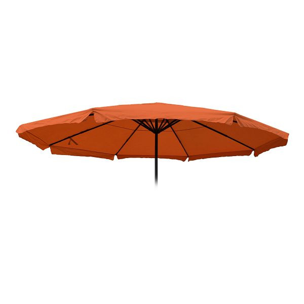 Mendler vervangende hoes voor parasol Meran Pro, horecamarkt parasol met volant Ø 5m, polyester, terracotta, 76812