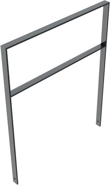 Schake armleuning van platstaal 50 x 12 mm, met dwarsbalk, totale breedte: 1000 mm, thermisch verzinkt en gecoat DB 703, 451_100B