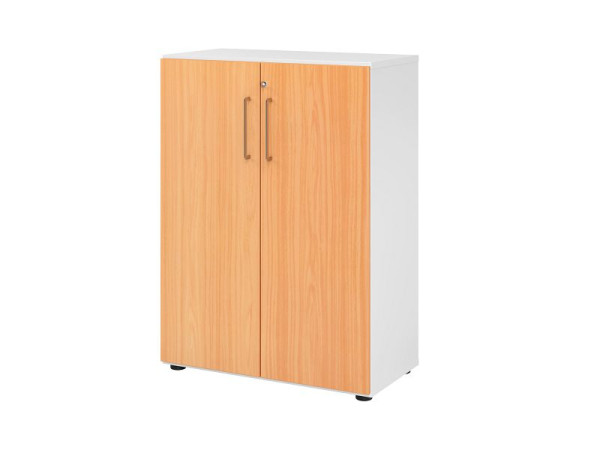 Hammerbacher kast 3OH 938T3 wit/beuken, 80 x 42 x 110 cm, V938T3/W/6/BS