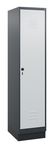 C+P luierkluis Classic PLUS met middenwand, bodem, 1800x400x500mm, 7016/7035, veiligheidsdraaigrendel, 0800207-12F S10013