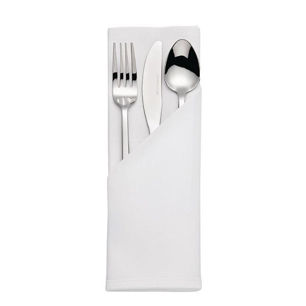 Mitre Luxury Satin Band servetten wit 55cm, VE: 10 stuks, HB559