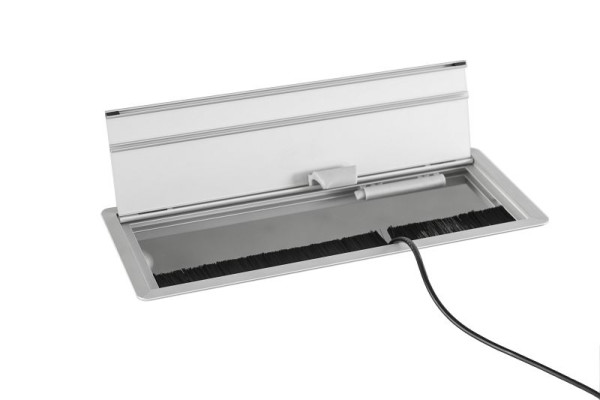 Hammerbacher kabelklep, 30cm met installatie, aluminium, 30x12 cm (BxD), VELKL31/S