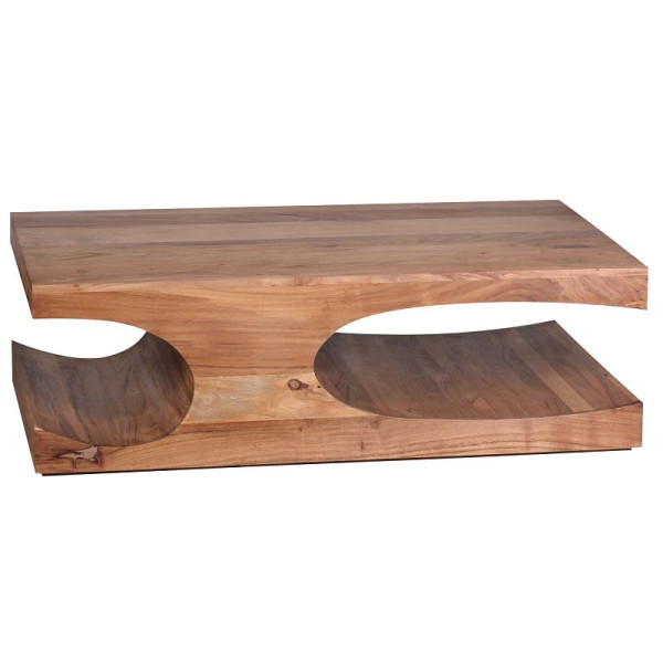 Wohnling salontafel BOHA massief acaciahout 118 cm breed design donkerbruine landelijke stijl, WL1.522