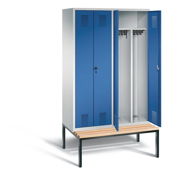 C+P zwart wit kastje Evolo, H2090xW1190xD815mm, kleur: lichtgrijs / gentiaanblauw, 48052-40 S10004