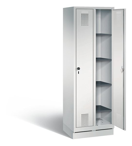 C+P washok Evolo, H1800xB610xD500mm, kleur: lichtgrijs, 48020-20B S10003