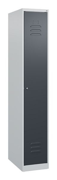 C+P luierkluis Classic PLUS met middenwand, 1700x300x500mm, 7035/7016, cilinderslot, 0800007-10F S10020