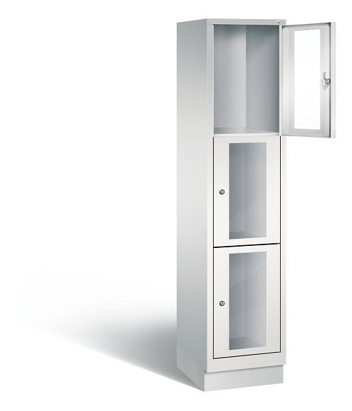 C+P lockerkast Classic, H1800xB420xD500mm, kleur: lichtgrijs, 8020A123 S10000