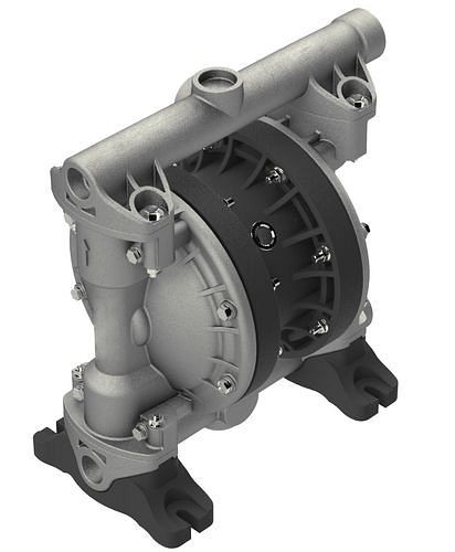 DENIOS perslucht dubbelmembraanpomp, ATEX, 1'', gemaakt van aluminium / NBR, 287-095