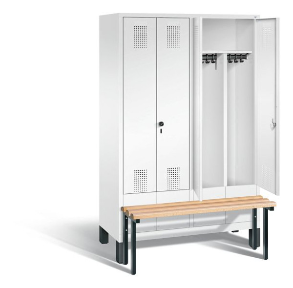 C+P zwart wit kastje Evolo, H1850xB1190xD815mm, kleur: verkeerswit, 48032-40 S10113