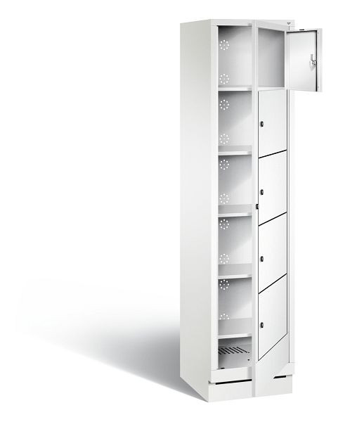 C+P wasautomaat Evolo, H1800xB420xD500mm, kleur: verkeerswit, 48160-105 S10117