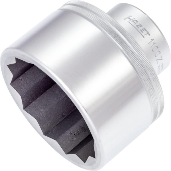 Hazet dopsleutelinzet, dubbel zeskant, hol vierkant 25 mm (1 inch), uitwendig dubbel zeskantprofiel, 80 mm, 1100Z-80