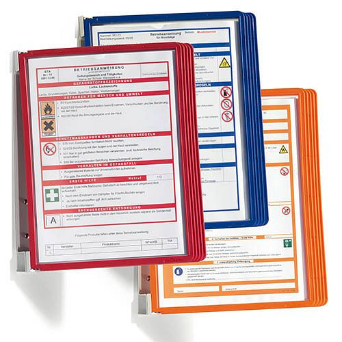 Bedrunka + Hirth informatiebord met muurbeugel A4, 5 stuks, rood, afmetingen in mm (BxDxH): 360 x 260 x 325, 5551R