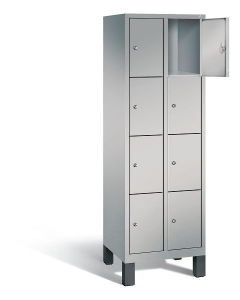 C+P lockerkast Evolo, H1850xB610xD500mm, kleur: wit aluminium, 48010-204 S10028