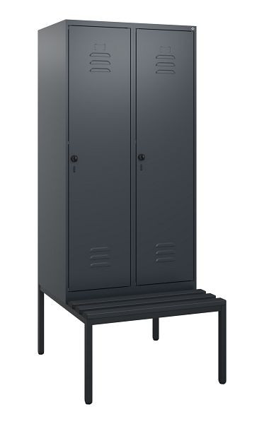 C+P luierkastje Classic PLUS, met onderbank, 2 vakken, 1950x800x815mm, 7016/7016, draaibare sluiting, 0800505-22 S10042