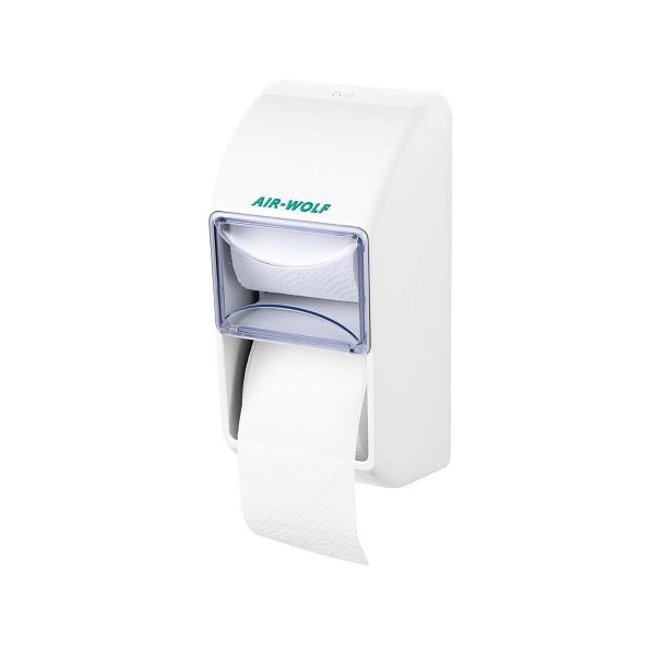 Air Wolf toiletpapierdispenser, wandmontage, wit, ABS-kunststof, Beta-serie, 30-112