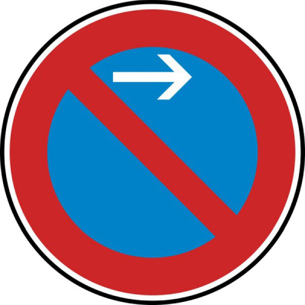 Stone HGS Beperkt stopverbod aan het begin (links geplaatst) nr. 286-21, 750 mm /RA1/vlakke vorm 3 mm, 286-21-313