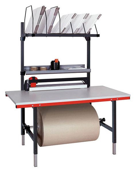 Bedrunka + Hirth inpak- en werktafel combinatie in hoogte verstelbaar, breedte 1600, versie 2, 03.PT163002