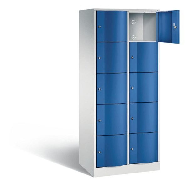 C+P lockerkast Resisto, H1950xW772xD540mm, kleur: lichtgrijs / gentiaanblauw, 8570-272 S10018