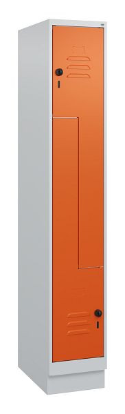 C+P Z-Spind Classic PLUS, Sockel, 2 Abteile, 1800x300x500mm, 7035/2004, Drehriegel, 0800237-102 S10030