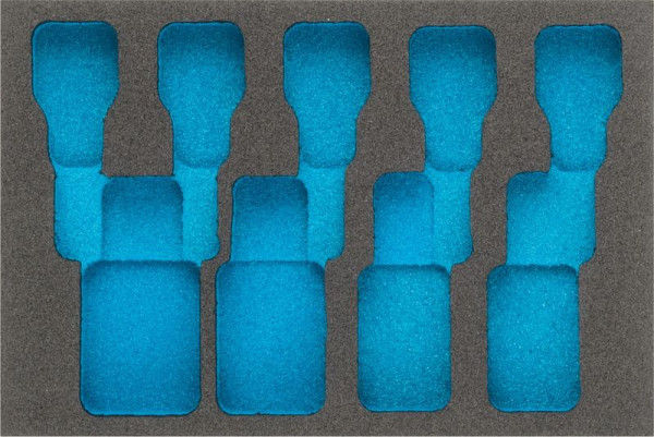 Hazet 2-componenten zachtschuim inleg, voor 163-270/9, 986/9, afmetingen/lengte: 172 mm x 114 mm Organisatiesysteem maat: 1/9 (172 x 114 mm), 163-270L