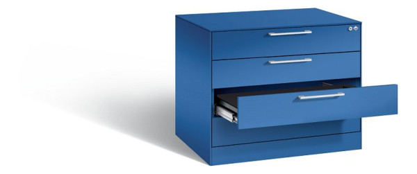 C+P archiefkast Asisto, H710xB800xD600mm, kleur: gentiaanblauw, beugelgreep, 146273-424 S10014