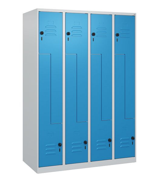 C+P Z-Spind Classic PLUS, 8 Abteile, 1700x1200x500mm, 7035/5012, Drehriegel, 0800037-408 S10007