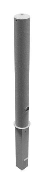 Schake afzetpaal, stalen buis Ø 108 x 2,9 mm, afneembaar, met driehoekslot, thermisch verzinkt, zonder oog, 493F