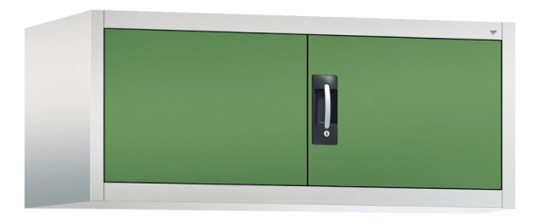 C+P bovenkast Acurado, H500xB1200xD600mm, kleur: lichtgrijs / reseda groen, verzonken handgreep, 9494-000 S10011